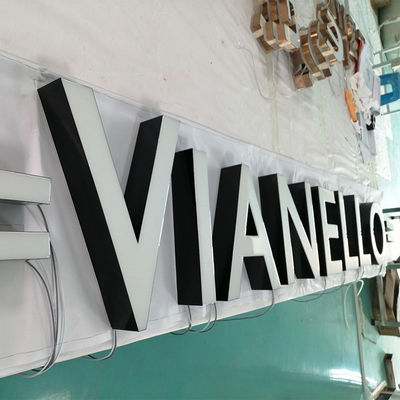 ป้ายอักษรแชนเนลหน้าร้านเรซินเหลวอลูมิเนียม CE ROHS