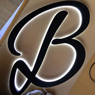สแตนเลส Backlit Letter Sign Barber Shop โลโก้ 3000K-10000K