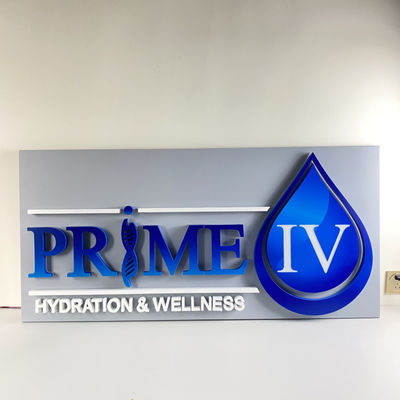 ตัวอักษรสแตนเลสเรืองแสง 20 มม. SMD 5050 ป้ายไฟ LED เรืองแสง