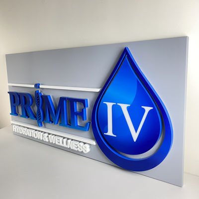 ตัวอักษรสแตนเลสเรืองแสง 20 มม. SMD 5050 ป้ายไฟ LED เรืองแสง