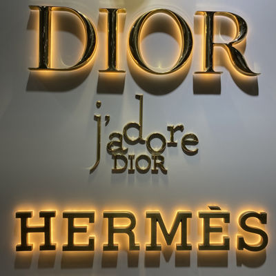 OEM ODM Backlit Letter Sign ป้ายเรืองแสงอะคริลิกกระจกเสร็จสิ้น