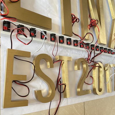 แปรงทอง SS เรืองแสงช่องตัวอักษรโลโก้ป้าย Highspan