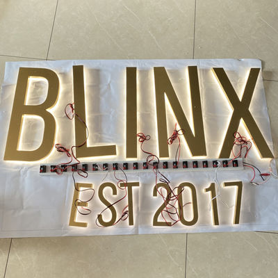 แปรงทอง SS เรืองแสงช่องตัวอักษรโลโก้ป้าย Highspan