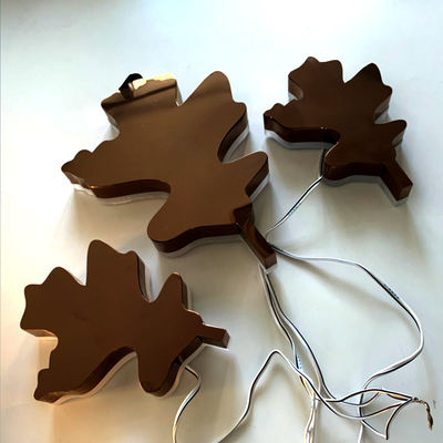 Rose Gold Mirror Backlit ตัวอักษรสแตนเลสป้องกันสนิม Backlit Metal Sign