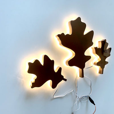 Rose Gold Mirror Backlit ตัวอักษรสแตนเลสป้องกันสนิม Backlit Metal Sign