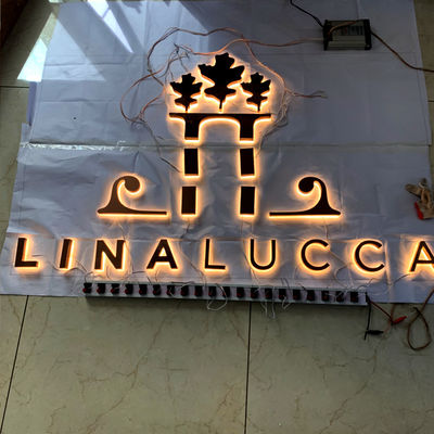 ป้ายอักษรช่องสัญญาณไฟส่องสว่างแบบ OEM ป้ายกระจกเงาย้อนแสง