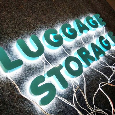 ตัวอักษรโลหะสีรูปร่าง 3 มิติพร้อมไฟโฆษณากลางแจ้ง