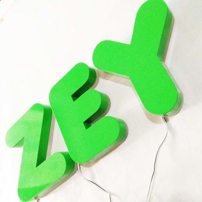 โลโก้ป้ายตัวอักษรเรืองแสง 3D กลางแจ้งสำหรับธุรกิจ