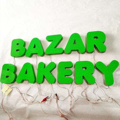 โลโก้ป้ายตัวอักษรเรืองแสง 3D กลางแจ้งสำหรับธุรกิจ