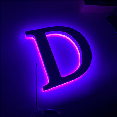 ร้านค้า ร้านกาแฟ ป้ายไฟ LED แบ็คไลท์แสงสีม่วง CE RoHS