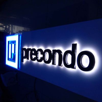 ป้ายตัวอักษรอะคริลิกโปร่งแสงหน้าร้าน 40 ซม. สำหรับ บริษัท