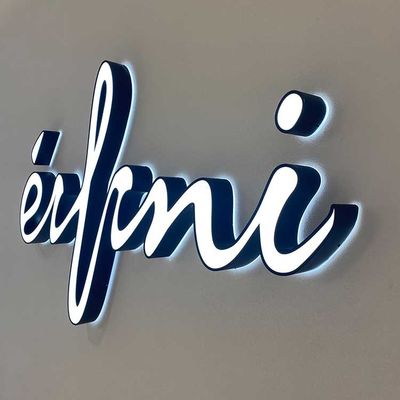 ป้ายโลโก้ในร่มเรืองแสง 3 มิติสำหรับร้านค้าปลีก CE ROHS UL