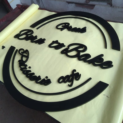 ป้ายตัวอักษรอะครีลิค 3 มิติโลโก้ธุรกิจไม่ส่องสว่างโลโก้ป้ายติดผนัง