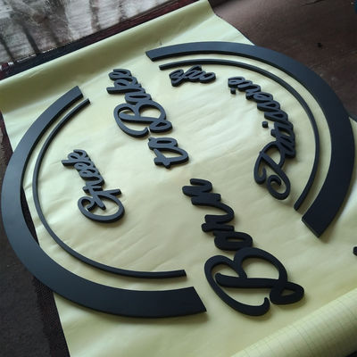 ป้ายตัวอักษรอะครีลิค 3 มิติโลโก้ธุรกิจไม่ส่องสว่างโลโก้ป้ายติดผนัง