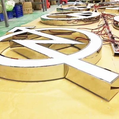 โลโก้สแตนเลส Giant Light Up ป้ายตัวอักษรสำหรับงาน CE ROHS