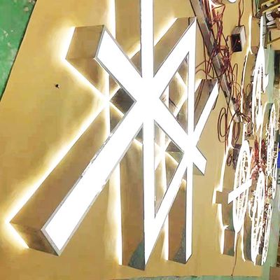 โลโก้สแตนเลส Giant Light Up ป้ายตัวอักษรสำหรับงาน CE ROHS