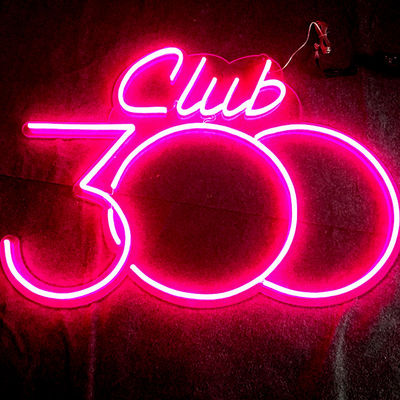 ป้ายอะครีลิค LED Neon Wall Mount ป้ายไฟนีออนสีชมพู 12VDC