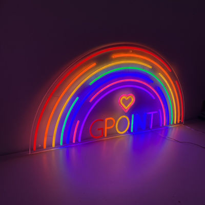 10 ซม. ถึง 100 ซม. 3D ตัวอักษร Rainbow LED Neon Sign P33 ป้ายบาร์นีออนขนาดใหญ่
