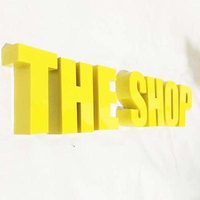 ป้ายตัวอักษรโลหะสแตนเลสแปรงทองความลึก 10 ซม. สำหรับหน่วยงานราชการ