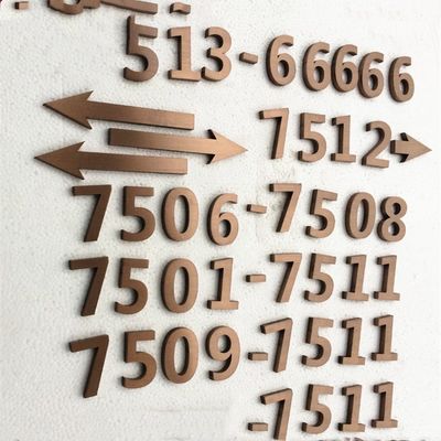 บ้านเหล็กวินเทจโลหะตัวอักษรและตัวเลขสัญญาณป้องกันกรด UL