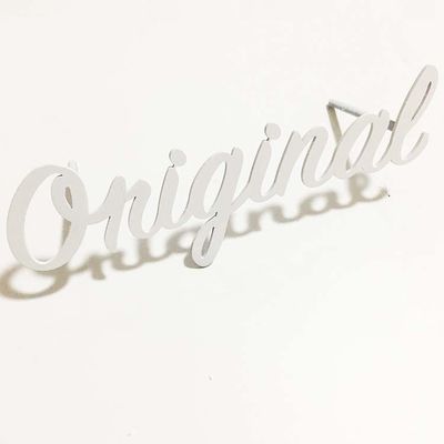 ป้ายตัวอักษรโลหะสีขาวตัดเรียบขัดเงาป้ายตัวอักษรช่อง SS304