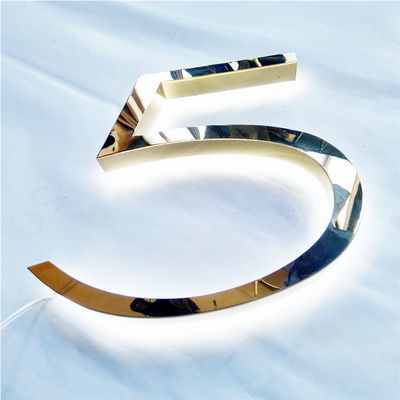 ป้ายบ้านเลขที่แปรงทองความสว่างสูงตัดด้วยเลเซอร์ CE RoHS