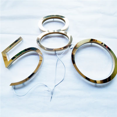 ป้ายบ้านเลขที่แปรงทองความสว่างสูงตัดด้วยเลเซอร์ CE RoHS