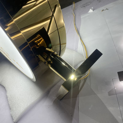 ร้านป้ายไฟอะครีลิคกลมส่องสว่างใช้น้ำยาป้องกันสนิมป้องกันสนิม