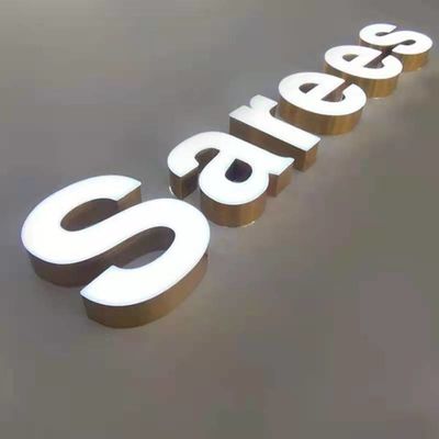 Backlit Metal Letters ป้ายหน้าร้านหนา 10 ซม. ตกแต่งร้าน