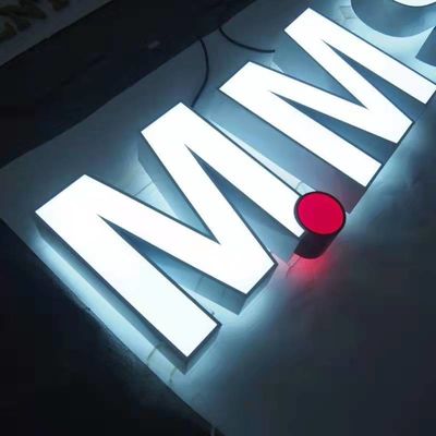 ป้ายโลโก้ตัวอักษรสแตนเลส 3 มิตินำธุรกิจป้ายหน้าร้าน CE ROHS