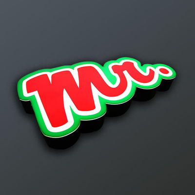 ป้ายร้านอาหารหน้าร้านเรืองแสง โลโก้บริษัท กันน้ำ IP67