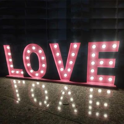 หลอดไฟ LED 3ft 4ft Marquee Letter Sign Wedding Love Letters