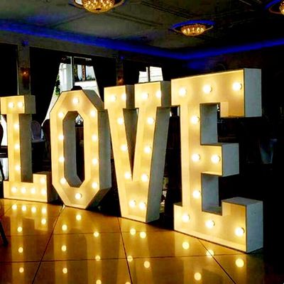 หลอดไฟ LED 3ft 4ft Marquee Letter Sign Wedding Love Letters