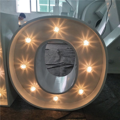 ป้ายตัวอักษร LED Marquee ขนาดใหญ่ป้ายโลหะอลูมิเนียม Marquee Letters UL