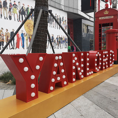 ไฟตัวอักษรกระโจมยักษ์กลางแจ้งที่ส่องสว่างด้วยไฟฟ้า