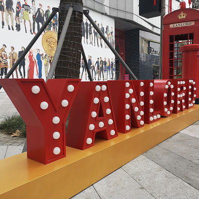 ไฟตัวอักษรกระโจมยักษ์กลางแจ้งที่ส่องสว่างด้วยไฟฟ้า