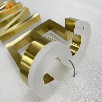 ป้ายร้านอาหารสแตนเลส Backlit 12VDC สำหรับชื่อ บริษัท ร้านค้า