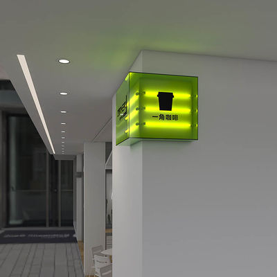 ป้ายไฟป้ายอาคารร้านกาแฟแบบอะครีลิคทิศทางกันน้ำ