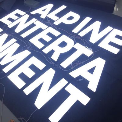 ที่กำหนดเอง 3d Led โลโก้หน้าร้านเข้าสู่ระบบสแตนเลสไฟฟ้า