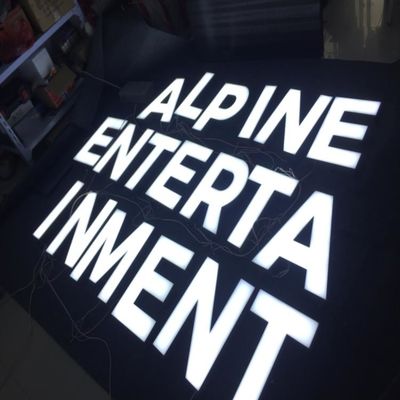 ที่กำหนดเอง 3d Led โลโก้หน้าร้านเข้าสู่ระบบสแตนเลสไฟฟ้า