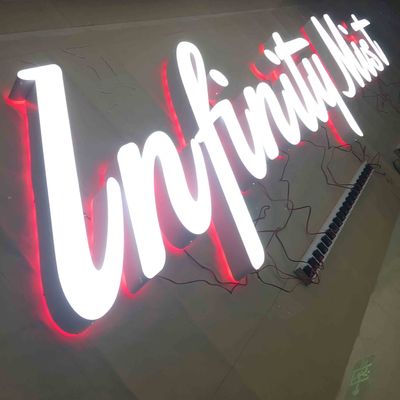 ป้ายโลโก้โลหะตัดด้วยเลเซอร์แบบกำหนดเองกลางแจ้งป้ายไฟ HIGHSPAN