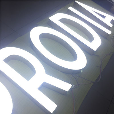 ป้ายโลโก้โลหะตัดด้วยเลเซอร์แบบกำหนดเองกลางแจ้งป้ายไฟ HIGHSPAN