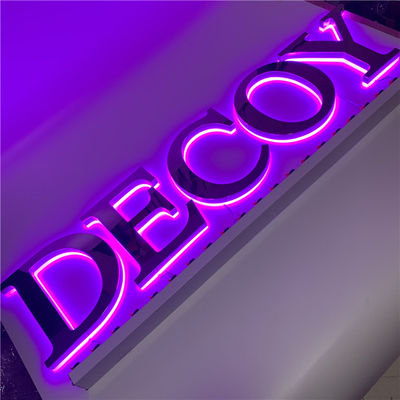 ป้ายตัวอักษร 3D Channel 12v ป้ายไฟ LED สแตนเลส ไฟบาร์ AC110V