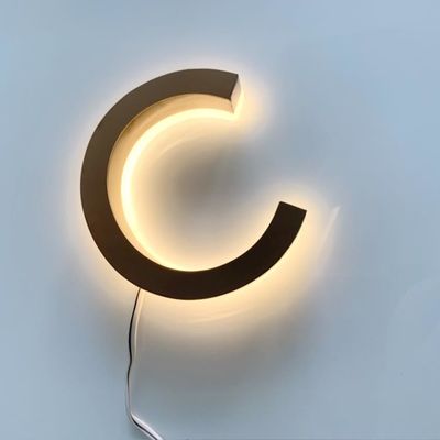 ป้ายตัวอักษร 3 มิติ Outdoor Light Up ป้ายอักษรอคริลิค 304# สแตนเลส 3ซม