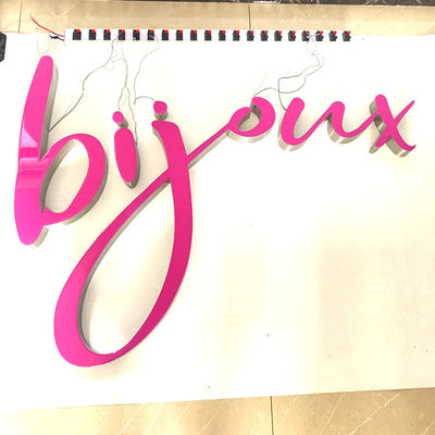 ODM อาคาร Cursive Letters 3d Letter Sign Metal Illuminated Board Acrylic
