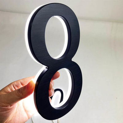 ป้ายโฆษณาอะครีลิค 3D Backlit Letter Sign สีดำหนา 12 ซม