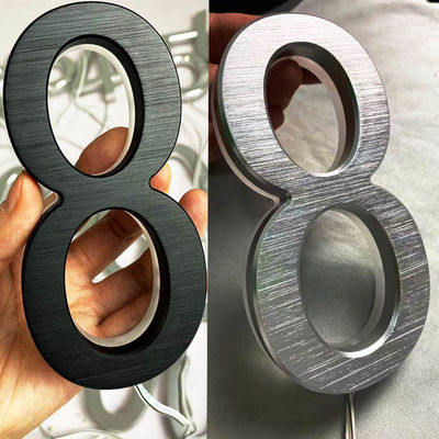 ป้ายโฆษณาอะครีลิค 3D Backlit Letter Sign สีดำหนา 12 ซม