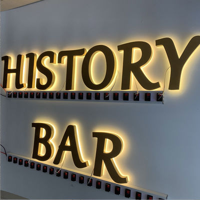 ป้ายร้านอาหาร HIGHSPAN สแตนเลส Backlit CE ROHS