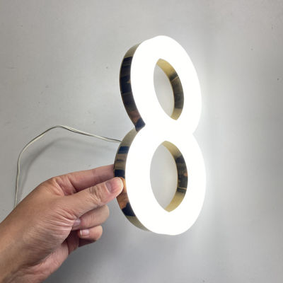 ป้ายอะครีลิคด้านหน้า Windproof 3D อายุการใช้งาน 50000 ชั่วโมง