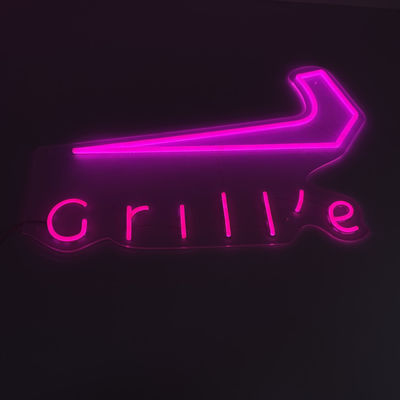 Outdoor Pink Shop Grill ป้ายนีออนปรับแต่งการโฆษณาธุรกิจ